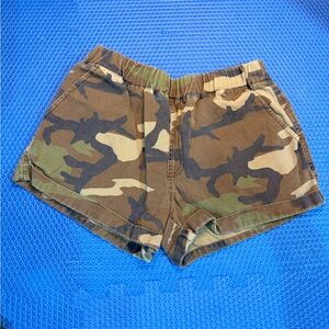 Forever 21 Green and Brown Camouflage Shorts